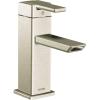 Moen 90 Degree Chrome One-Handle Modern Bathroom Faucet with Drain Assembly, S6700(Brushed Nickel)
