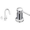 Moen Adler Touchless Chrome Kitchen Faucet wth Power Clean and Reflex Technology, 87233EWC + Moen Chrome Kitchen Soap Dispenser, 3942(Chrome)