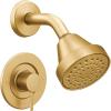 Moen Align Brushed Gold PPosi-Temp Pressure Balancing Modern Shower Trim Kit, Valve Required, T2192BG(Brushed Gold)