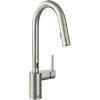 Moen Align Spot Resist Stainless Motionsense Two-Sensor Touchless One-Handle High Arc Modern Pulldown Kitchen Faucet with Reflex Docking System, 7565ESRS