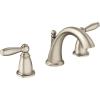 Moen Brandtford Brushed Nickel Two-Handle High Arc Widespread Bathroom Sink Faucet for 3-Hole Setups with Valve Included, TV6620BN