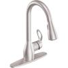 Moen CA87011SRS Single Handle Kitchen Faucet with Pullout Spray from the Kleo Collection, Spot Resist Stainless