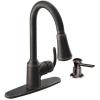 Moen CA87094BRB Pullout Spray High-Arc Kitchen Faucet with Reflex Technology from The Bayhill Collection, Mediterranean Bronze