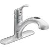 Moen CA87316C Renzo Single Handle Low Arc Pullout Kitchen Faucet Featuring Power Clean, Chrome