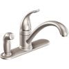 Moen CA87484SRS Single Handle Low Arc Kitchen Faucet with Side Spray from the Torrance Collection, Spot Resist Stainless