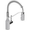 Moen Genta LX Spring Faucet with Power Boost, Modern Kitchen Faucet with One-Handle, Pre-Rinse, Easy Installation, Spot Resist Stainless, 5926SRS(Chrome)