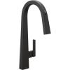 Moen Nio Matte Black Smart Faucet Touchless Pull-Down Sprayer Kitchen Faucet with Voice and Motion Control, S75005EV2BL
