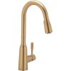 Moen Orivesi Bronzed Gold One-Handle High Arc Pulldown Kitchen Faucet with Power Boost, 87891BZG(Bronzed Gold)