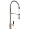 Moen Sinema Spot Resist Stainless Single-Handle Touchless High Arc Pulldown Kitchen Faucet, Spring Kitchen Sink Faucet with Pulldown Sprayer Head and Wave Motion Sensor, S5235EWSRS