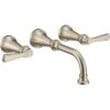 Moen TS44104BN Colinet Traditional Lever Handle Wall Mount Bathroom Faucet Trim, Valve Required, Brushed Nickel
