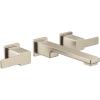 Moen TS6731BN 90 Degree Two-Handle Wall Mount Bathroom Faucet Trim, Valve Required, Brushed Nickel(Brushed Nickel)