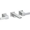Moen TS6731BN 90 Degree Two-Handle Wall Mount Bathroom Faucet Trim, Valve Required, Brushed Nickel(Chrome)