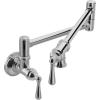 Moen Traditional Spot Resist Stainelss Wall Mount Swing Arm Folding Pot Filler Kitchen Faucet, S664SRS(Chrome)