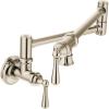 Moen Traditional Spot Resist Stainelss Wall Mount Swing Arm Folding Pot Filler Kitchen Faucet, S664SRS(Polished Nickel)