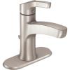 Moen WSL84733SRN Danika Single Handle 1 Hole Bathroom Faucet, Spot Resist Brushed Nickel