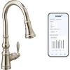 Moen Weymouth Polished Nickel Smart Faucet, Touchless Kitchen Faucet with Pull Down Sprayer, Voice Control and Power Boost, Traditional Kitchen Faucet, One-Handle Easy Installation, S73004EVNL