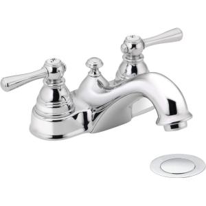 Moen 6101 Kingsley Two-Handle Centerset Bathroom Faucet, Chrome