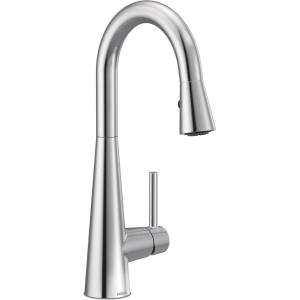 Moen 7664SRS Sleek One-Handle High Arc Pulldown Bar Faucet, Spot Resist Stainless(Chrome)