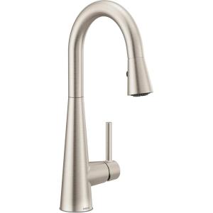 Moen 7664SRS Sleek One-Handle High Arc Pulldown Bar Faucet, Spot Resist Stainless(Spot Resist Stainless)