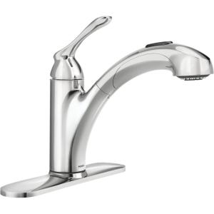 Moen 87017 One-Handle Pullout Kitchen Faucet, Chrome