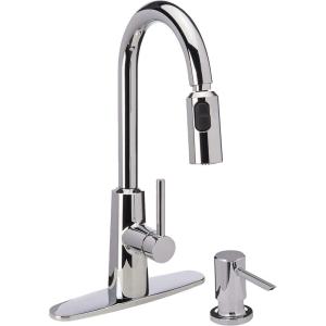 Moen, Chrome 87066 One-Handle High Arc Pulldown Kitchen Faucet, 6.00 x 6.00 x 4.00 inches