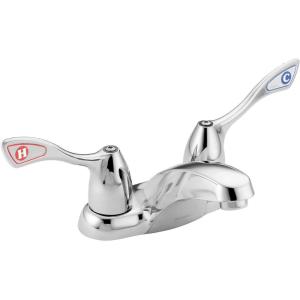 Moen Commercial M-Bition Chrome Two-Handle Centerset Bathroom Faucet 1.5 GPM, 8800(1)