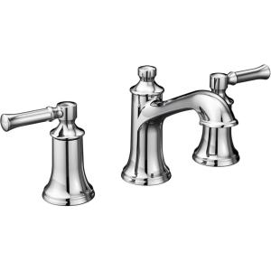 Moen Dartmoor Chrome Traditional Two-Handle Widespread Bathroom Sink Faucet, Valve Required, T6805
