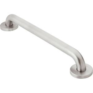 Moen Home Care Bathroom Safety 24 Inch Stainless Steel Handicap Grab Bar for Bathtub and Shower, Heavy Duty Handle, Elderly Assistance Product with Concealed Screws, 8724(Peened)