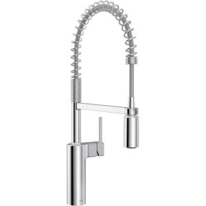 Moen Inara Chrome Pulldown Kitchen Faucet with Power Boost, Modern Kitchen Faucet, One-Handle High Arc, Easy Installation, 87463(Chrome)
