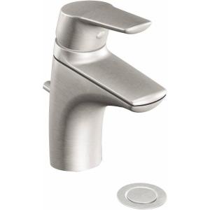 Moen Method Brushed Nickel One-Handle Low-Arc Bathroom Faucet with Drain Assembly, 6810BN(Brushed Nickel)