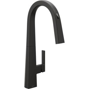 Moen Nio Matte Black Smart Faucet Touchless Pull-Down Sprayer Kitchen Faucet with Voice and Motion Control, S75005EV2BL