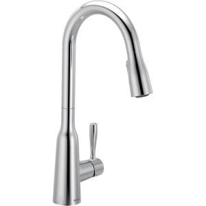 Moen Orivesi Bronzed Gold One-Handle High Arc Pulldown Kitchen Faucet with Power Boost, 87891BZG(Chrome)