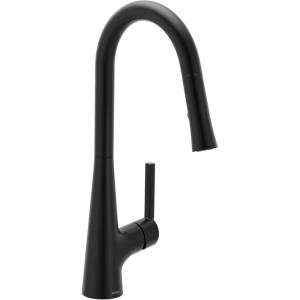 Moen Ronan Spot Resist Stainless Pulldown Kitchen Faucet with SwivelControl™ Wand and Power Clean™ Technology 87918SRS(Matte Black)