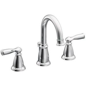 Moen WS84924SRN Two-Handle High Arc Bathroom Faucet, Spot Resist Brushed Nickel(Chrome)