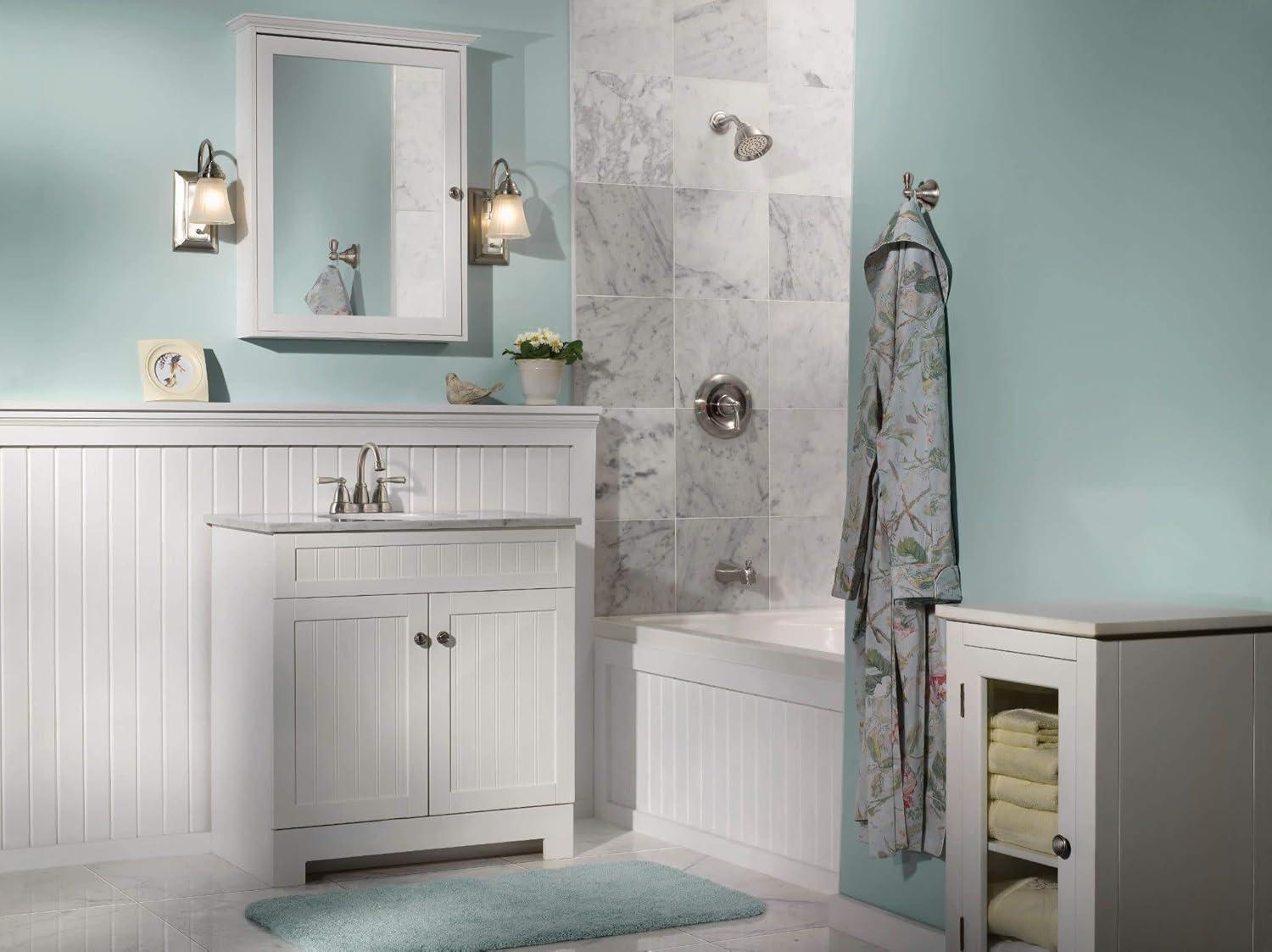 image:imageMoen CA84913SRN Double Handle Centerset Bathroom Faucet from the Banbury Collection Spot Resist Brushed Nickel