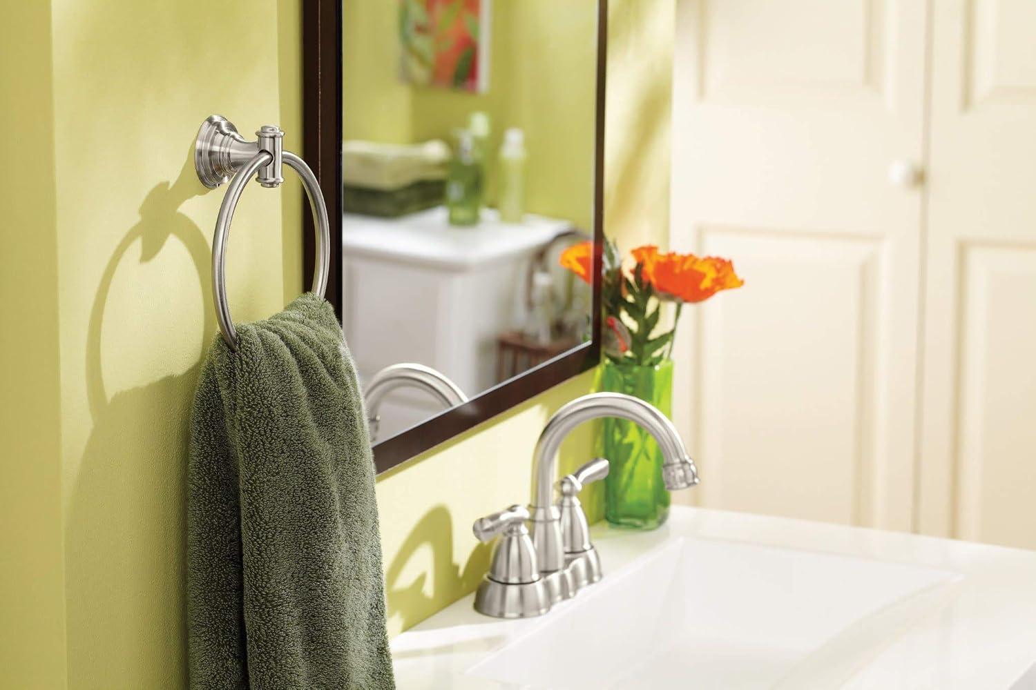image:imageMoen CA84913SRN Double Handle Centerset Bathroom Faucet from the Banbury Collection Spot Resist Brushed Nickel