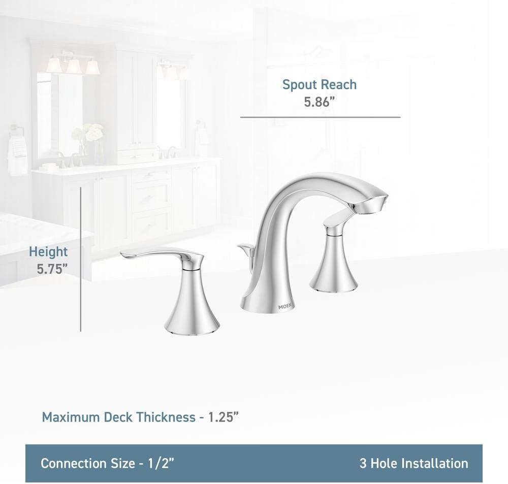 image:imageMoen Darcy 12 GPM Double Handle Widespread Bathroom Faucet