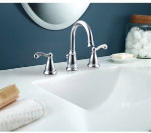 image:imageMoen Faucet WS84004SRN Traditional 2H WS SRN Brushed Nickel