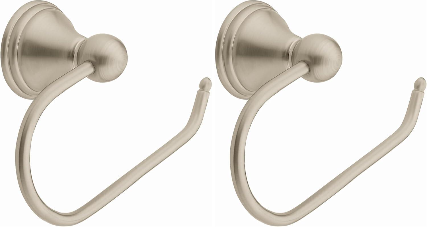 image:imageMoen Preston Collection Spot Resist Brushed Nickel Single Post Toilet Paper Holder Wall Mounted Toilet Roll Holder DN8408BNBrushed Nickel