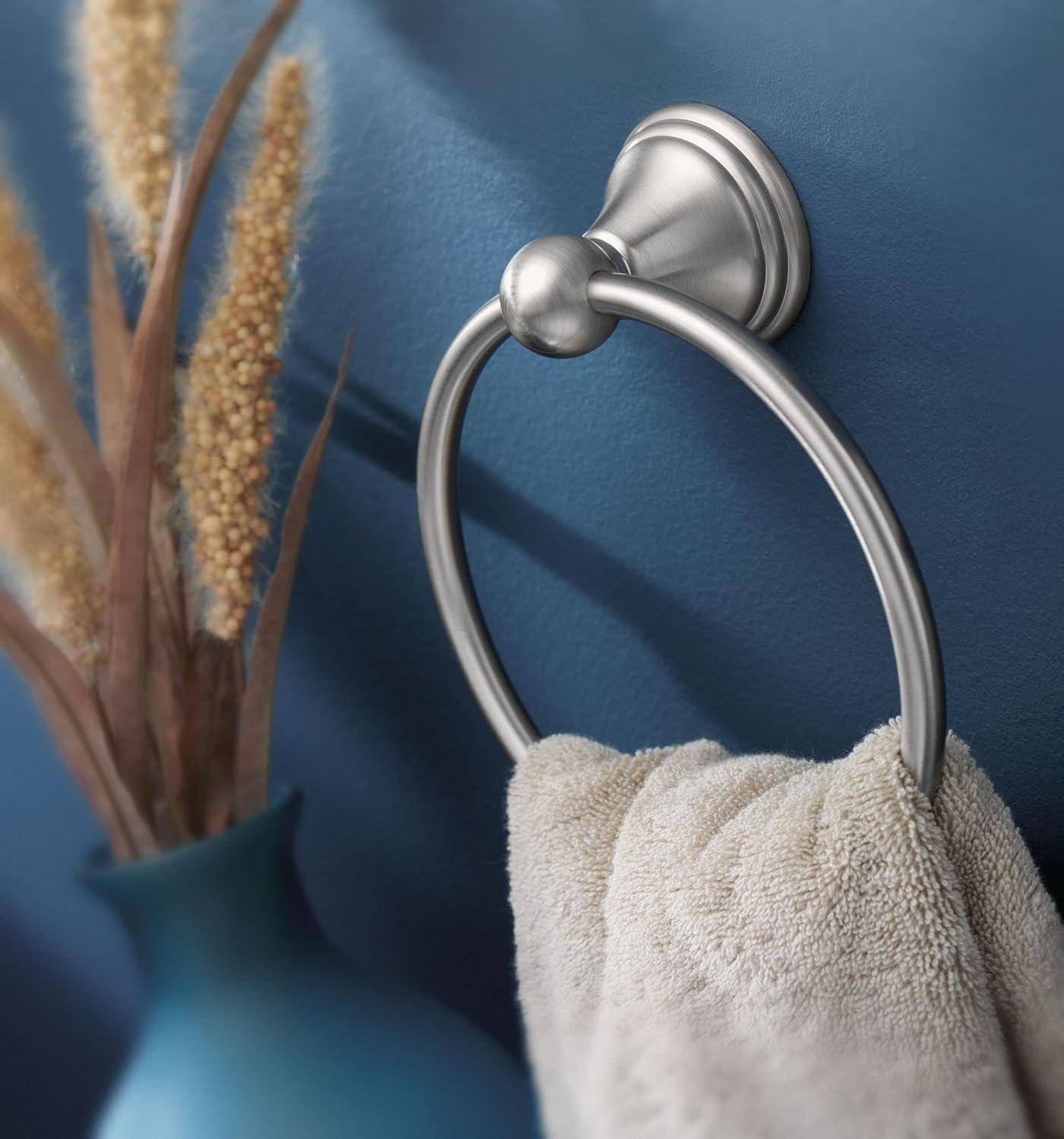 image:imageMoen Preston Collection Spot Resist Brushed Nickel Single Post Toilet Paper Holder Wall Mounted Toilet Roll Holder DN8408BNBrushed Nickel