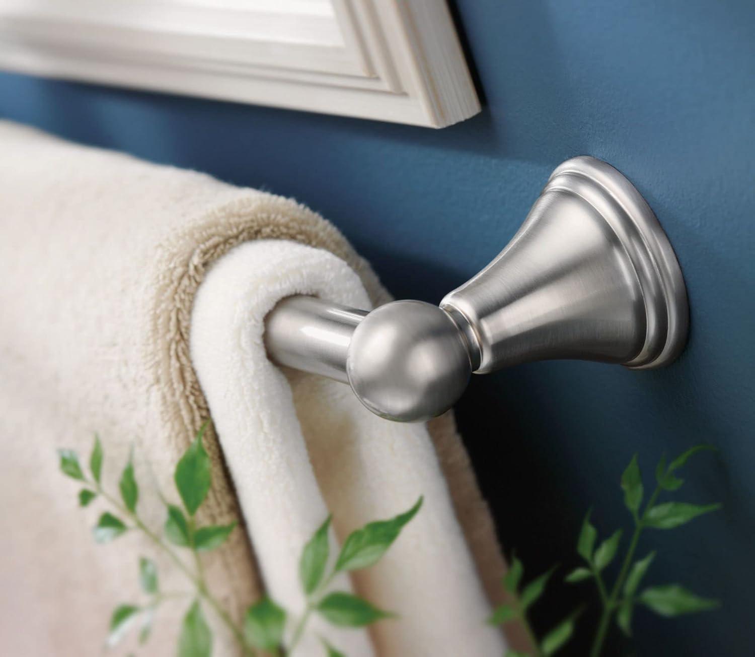 image:imageMoen Preston Collection Spot Resist Brushed Nickel Single Post Toilet Paper Holder Wall Mounted Toilet Roll Holder DN8408BNBrushed Nickel