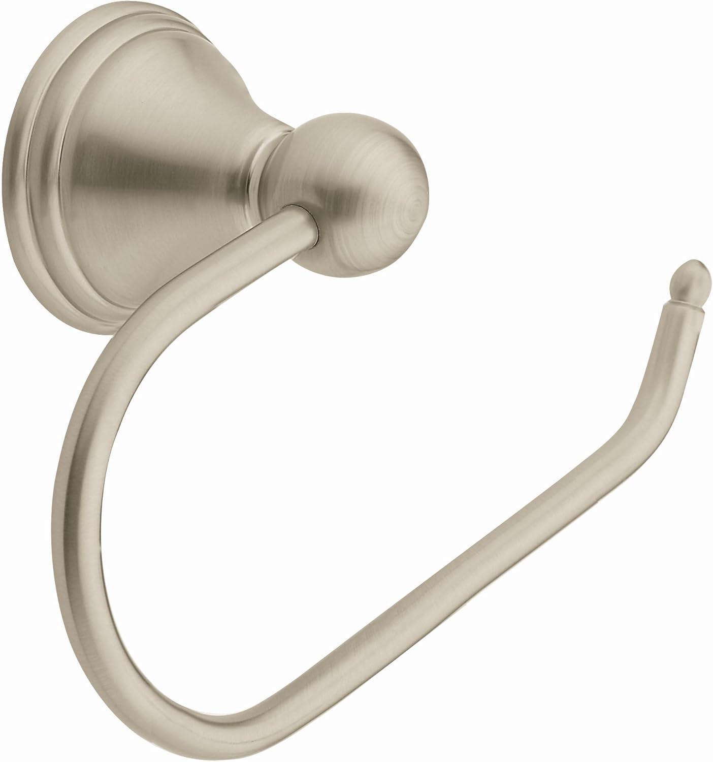 image:imageMoen Preston Collection Spot Resist Brushed Nickel Single Post Toilet Paper Holder Wall Mounted Toilet Roll Holder DN8408BNBrushed Nickel