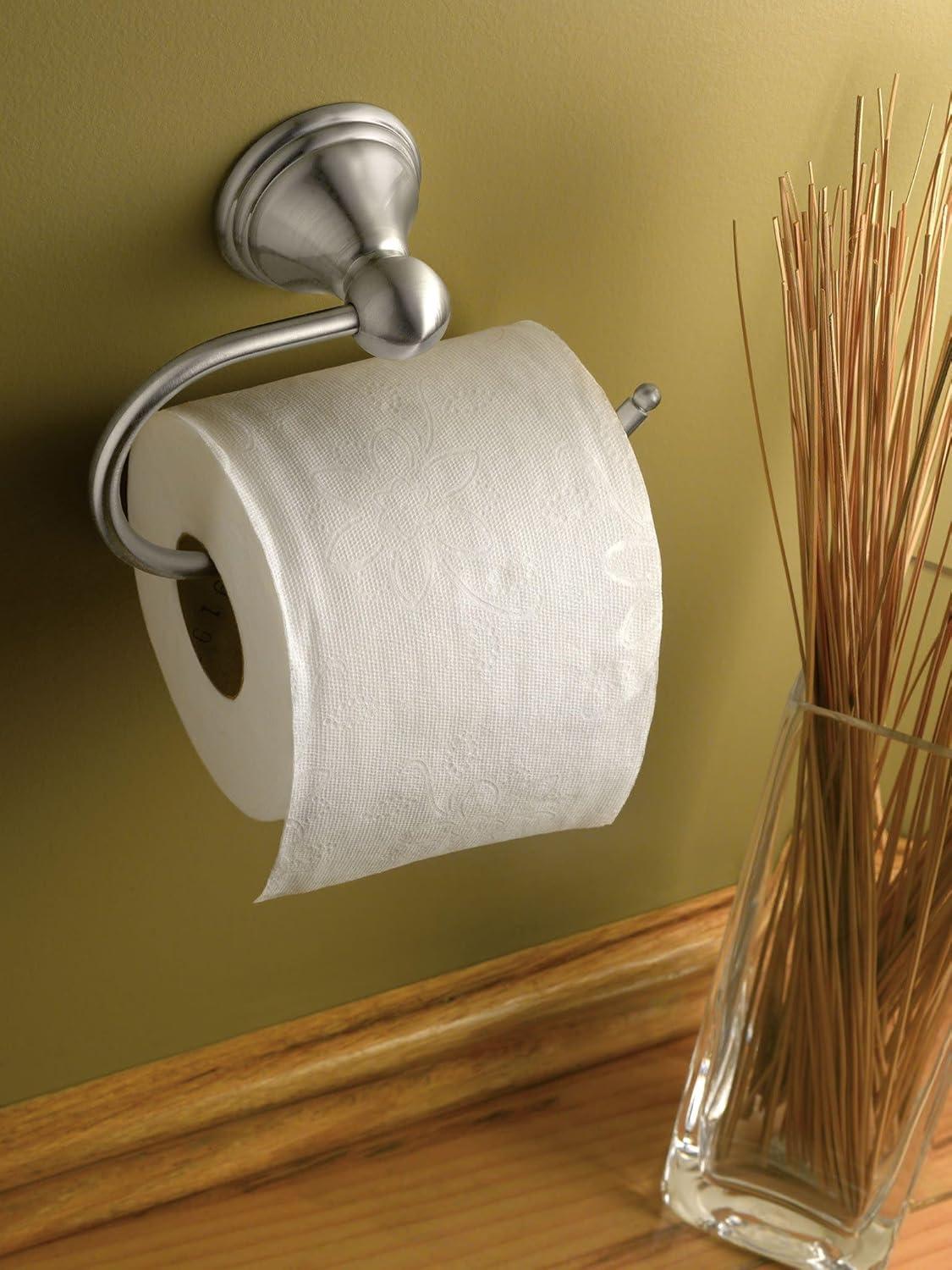 image:imageMoen Preston Collection Spot Resist Brushed Nickel Single Post Toilet Paper Holder Wall Mounted Toilet Roll Holder DN8408BNBrushed Nickel
