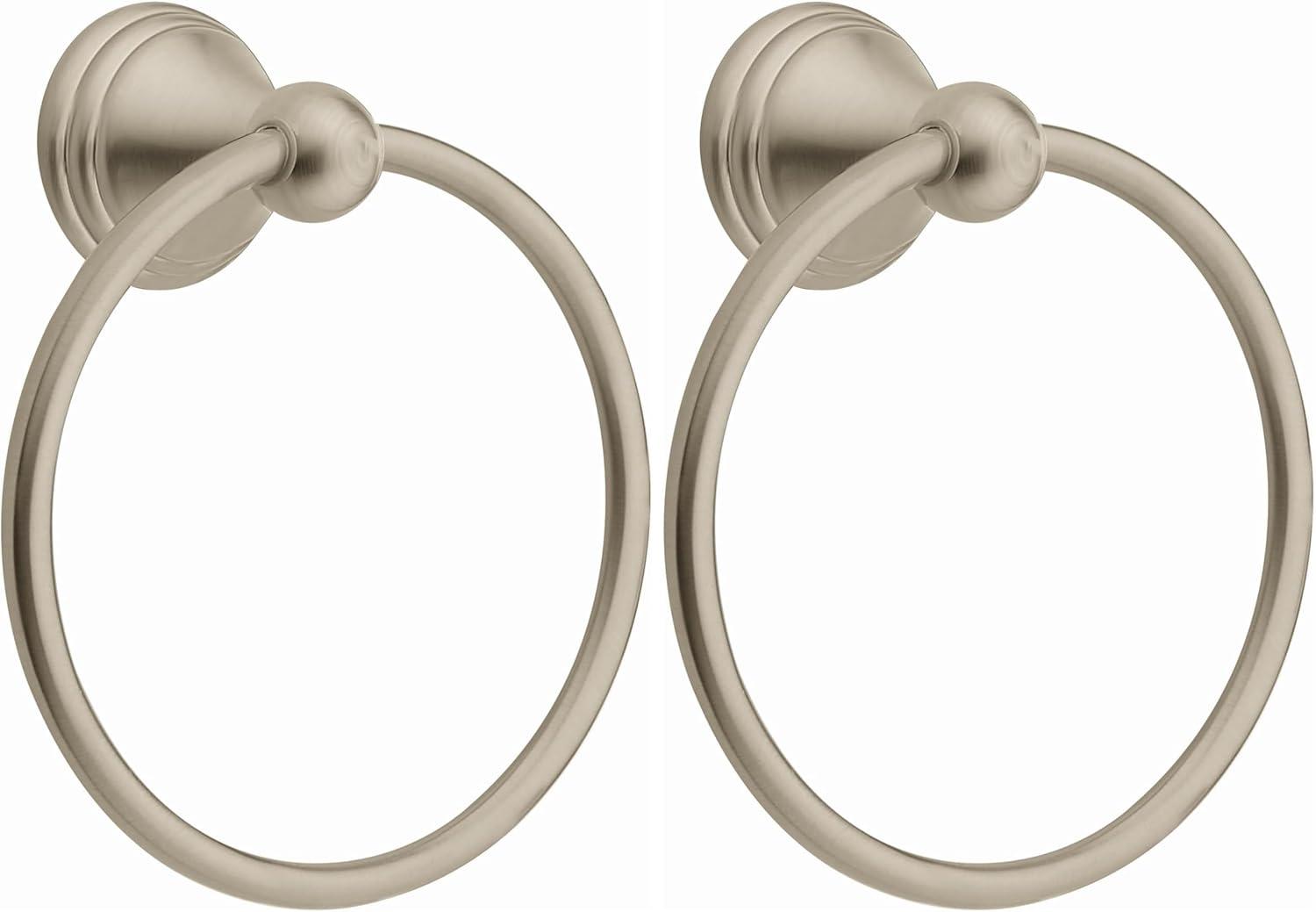 image:imageMoen Preston Collection Spot Resist Brushed Nickel Single Post Toilet Paper Holder Wall Mounted Toilet Roll Holder DN8408BNBrushed Nickel