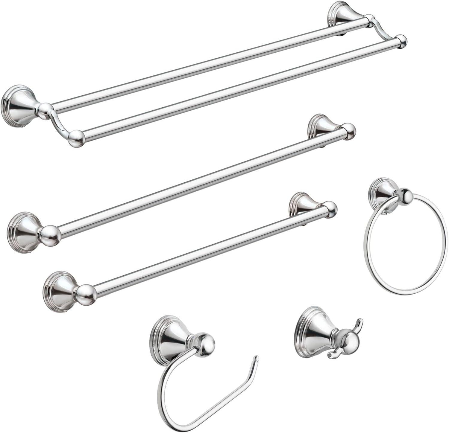 image:imageMoen Preston Collection Spot Resist Brushed Nickel Single Post Toilet Paper Holder Wall Mounted Toilet Roll Holder DN8408BNChrome
