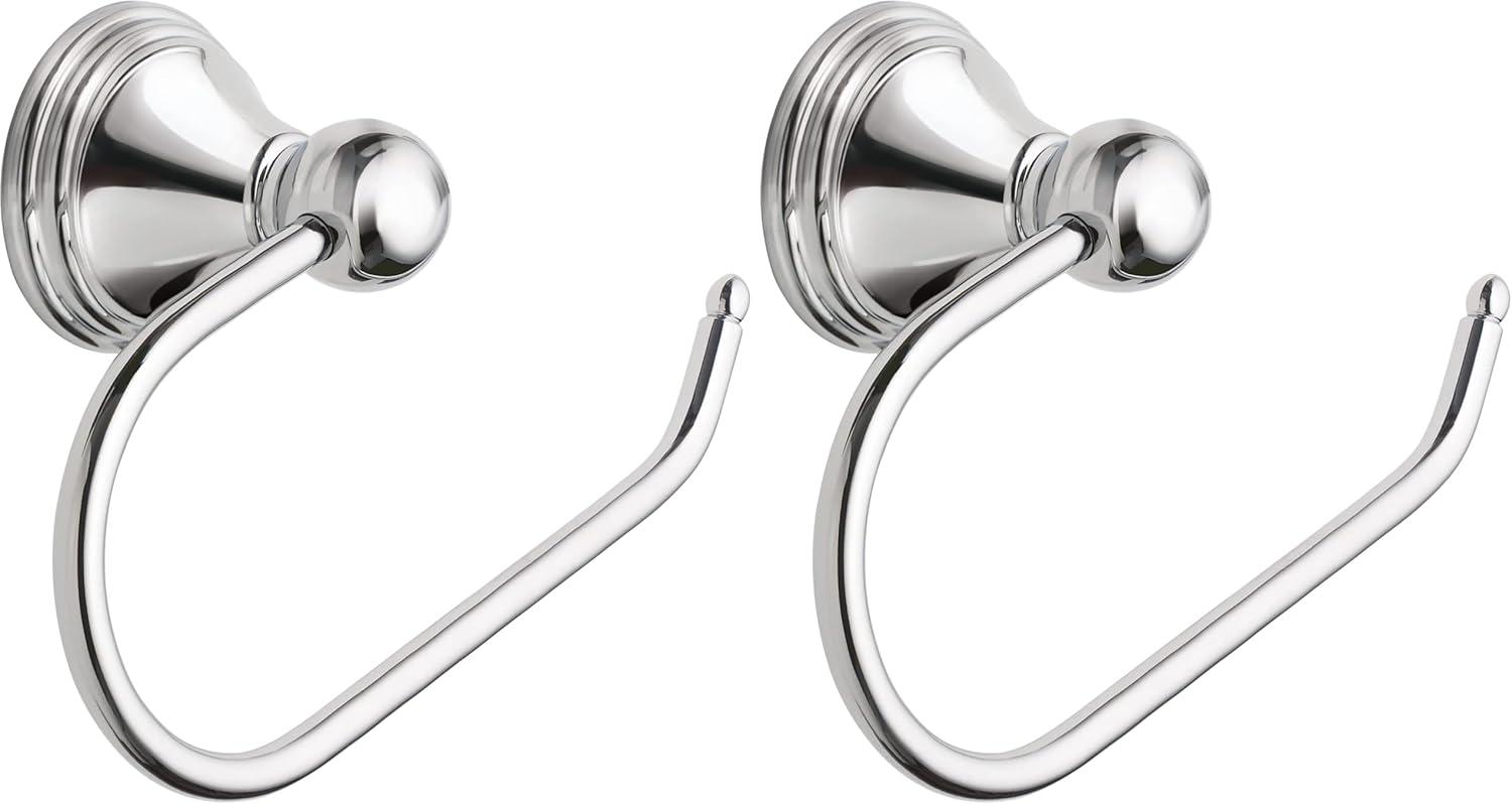 image:imageMoen Preston Collection Spot Resist Brushed Nickel Single Post Toilet Paper Holder Wall Mounted Toilet Roll Holder DN8408BNChrome