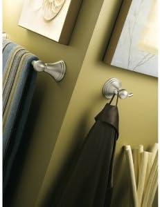 image:imageMoen Preston Collection Spot Resist Brushed Nickel Single Post Toilet Paper Holder Wall Mounted Toilet Roll Holder DN8408BNChrome