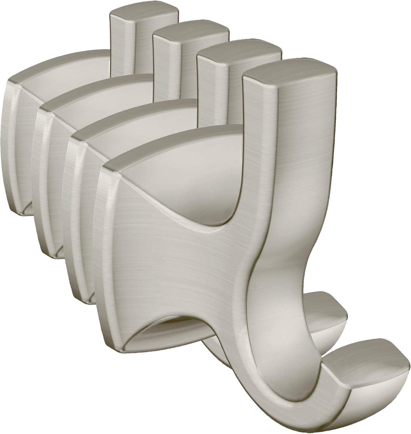 image:imageMoen Voss Collection Brushed Nickel Pivoting Toilet Paper Holder Wall Mounted Double Post Toilet Tissue Holder YB5108BNBrushed Nickel
