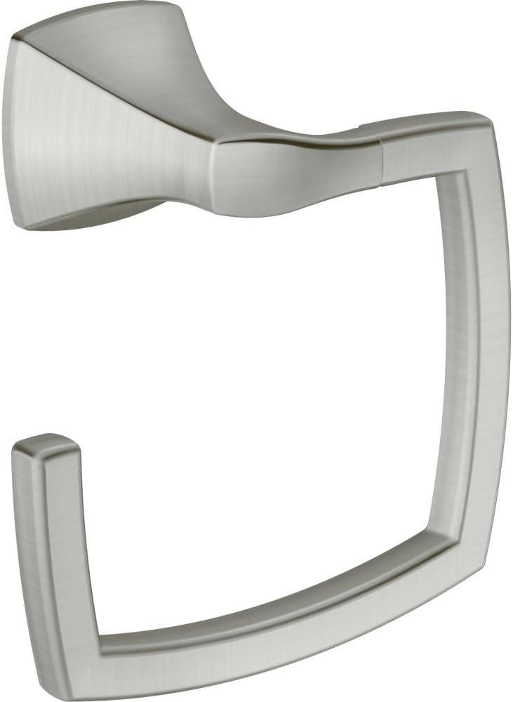 image:imageMoen Voss Collection Brushed Nickel Pivoting Toilet Paper Holder Wall Mounted Double Post Toilet Tissue Holder YB5108BNBrushed Nickel
