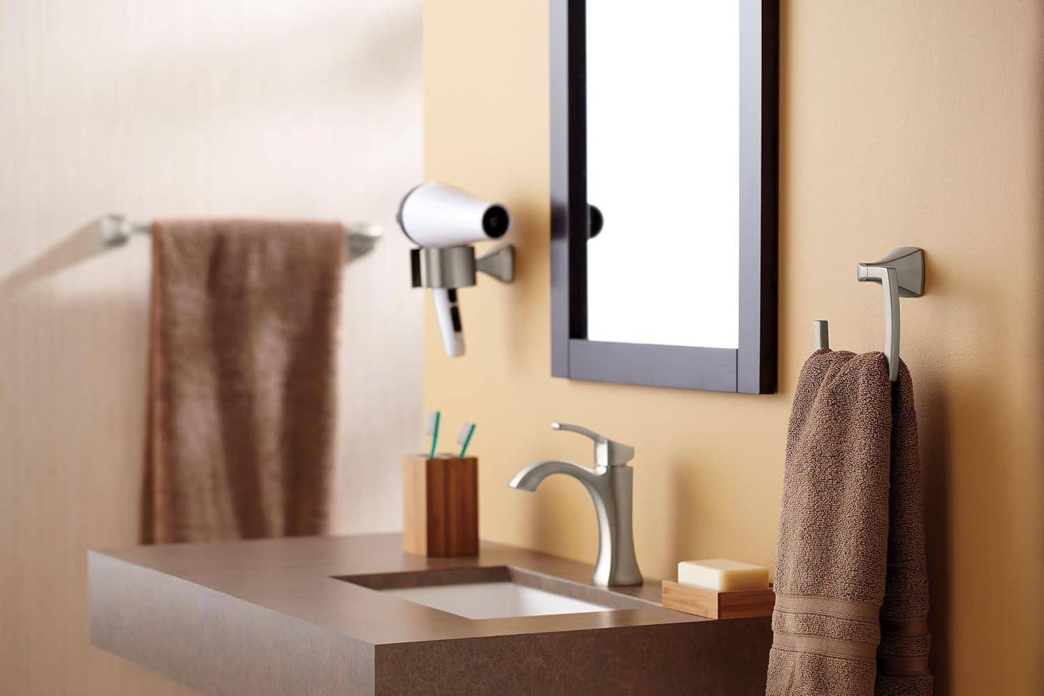 image:imageMoen Voss Collection Brushed Nickel Pivoting Toilet Paper Holder Wall Mounted Double Post Toilet Tissue Holder YB5108BNBrushed Nickel